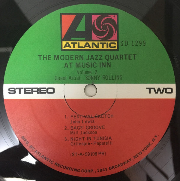 The Modern Jazz Quartet Guest Artist: Sonny Rollins : The Modern Jazz Quartet At Music Inn —  Volume 2 (LP, Album, Pre)