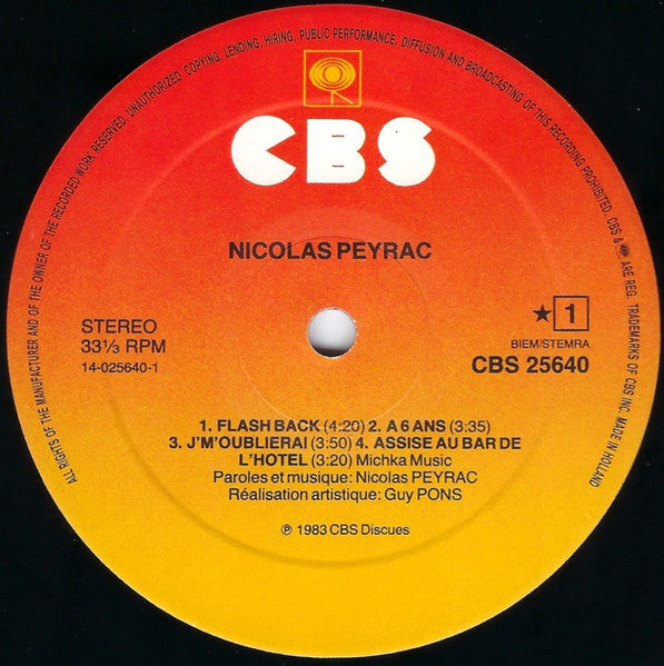 Nicolas Peyrac : Nicolas Peyrac (LP, Album)