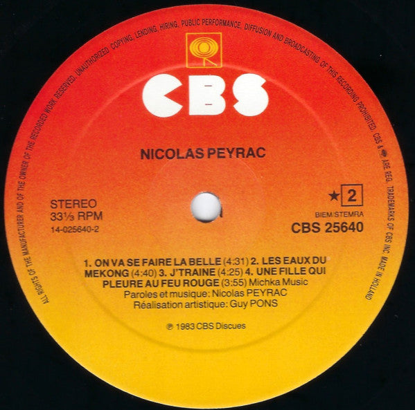Nicolas Peyrac : Nicolas Peyrac (LP, Album)