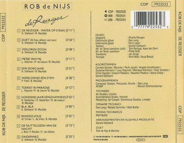 Rob de Nijs : De Reiziger (CD, Album)