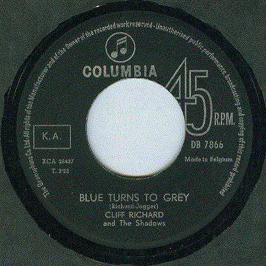 Cliff Richard & The Shadows : Blue Turns To Grey / Somebody Loses (7", Single)