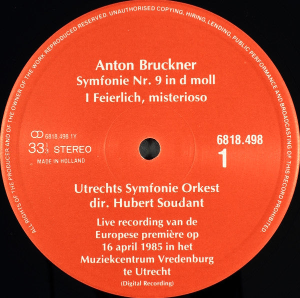 Utrechts Symfonie Orkest : 9e Bruckner (2xLP, Album)