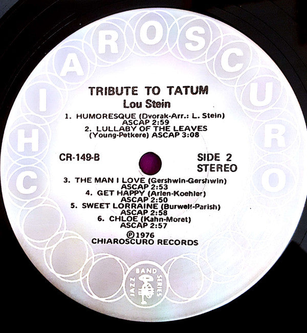 Lou Stein : Tribute To Tatum (LP, Album)