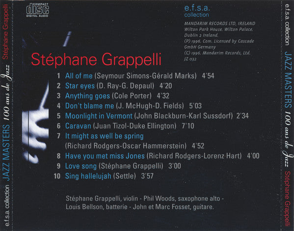 Stéphane Grappelli : Jazz Masters (100 Ans De Jazz) (CD, Album)