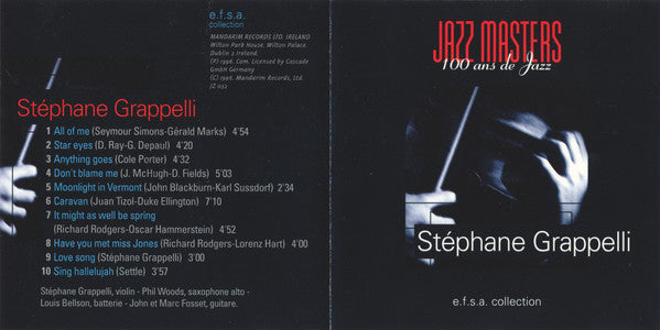 Stéphane Grappelli : Jazz Masters (100 Ans De Jazz) (CD, Album)
