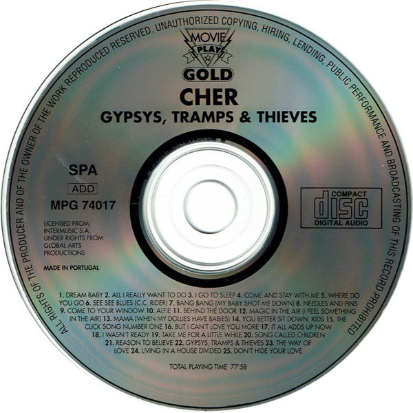 Cher : Gypsys, Tramps & Thieves 25 Great Songs (CD, Comp)