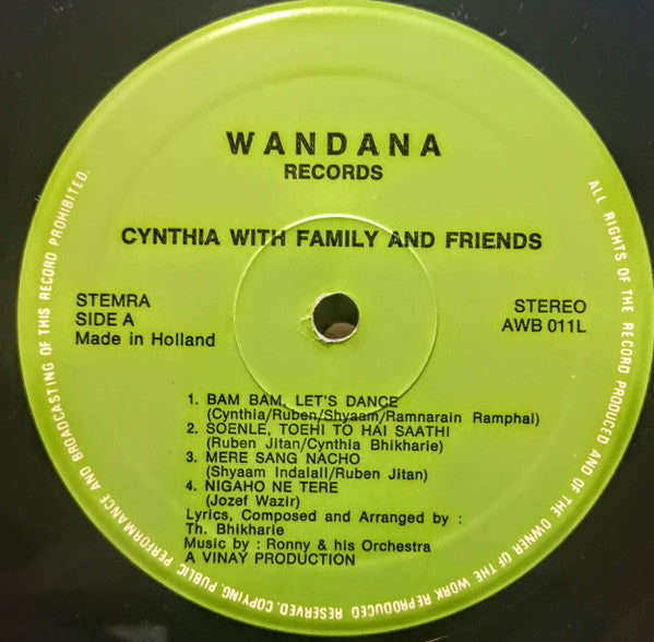 Cynthia And Family : Bam Bam, Let's Dance, Baby Take A Chance (Vol. 3) (LP, Album)