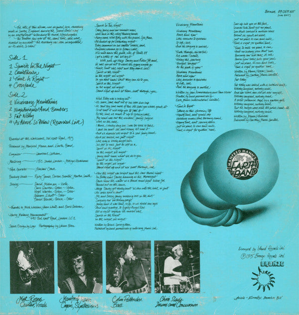 Manfred Mann's Earth Band : Nightingales & Bombers (LP, Album)