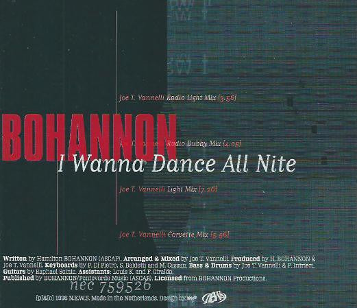 Hamilton Bohannon : I Wanna Dance All Nite (CD, Maxi)