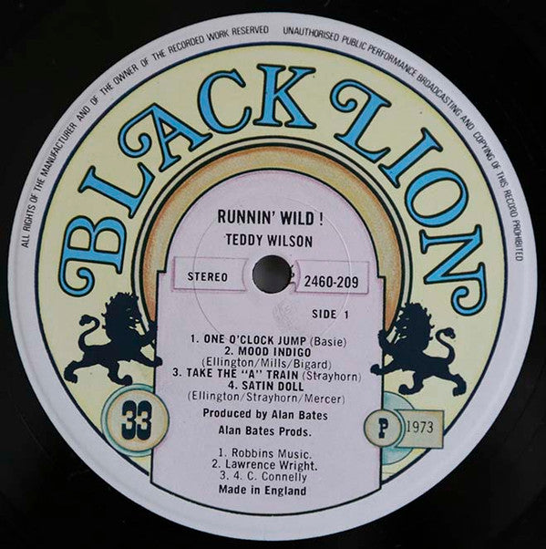 Teddy Wilson : Runnin' Wild (LP)