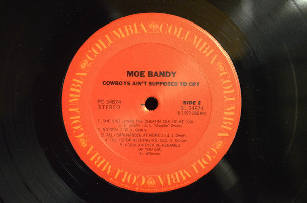 Moe Bandy : Cowboys Ain't Supposed To Cry (LP, Album)