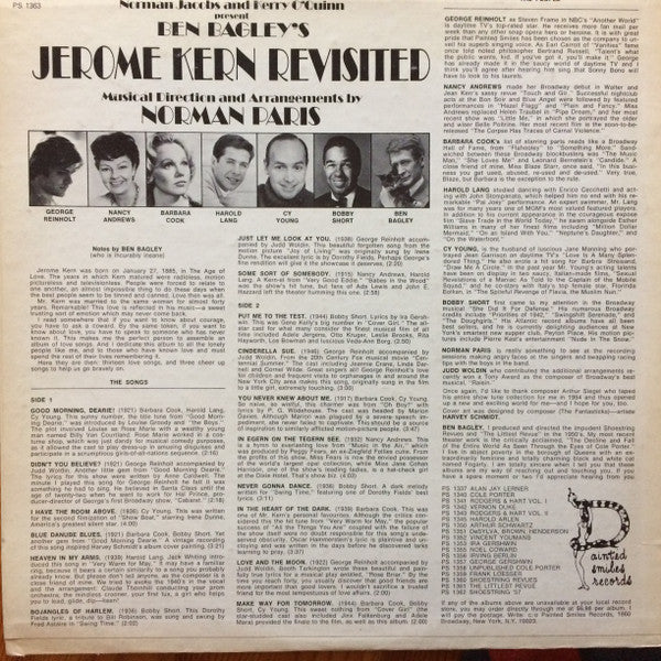 Ben Bagley : Jerome Kern Revisited (LP, Album)