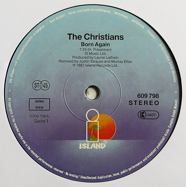 The Christians : Born Again (Remix) (12", Maxi)