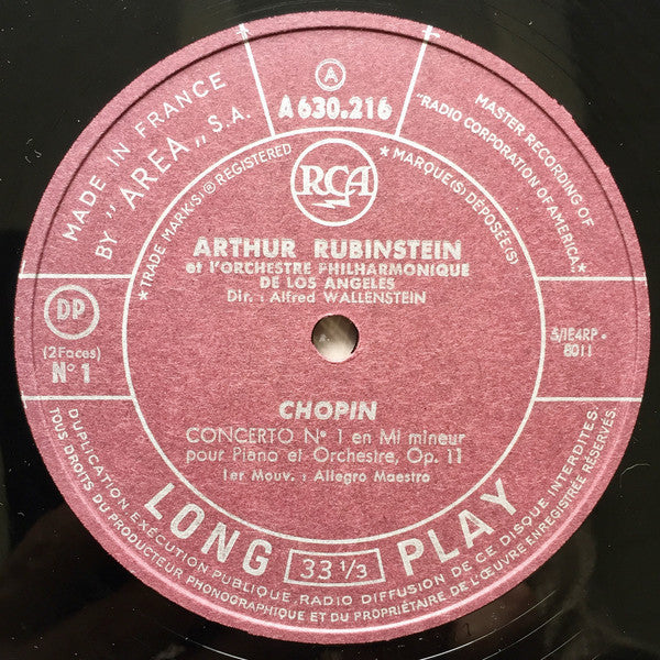 Frédéric Chopin - Arthur Rubinstein : Chopin Par Rubinstein (LP, Mono)