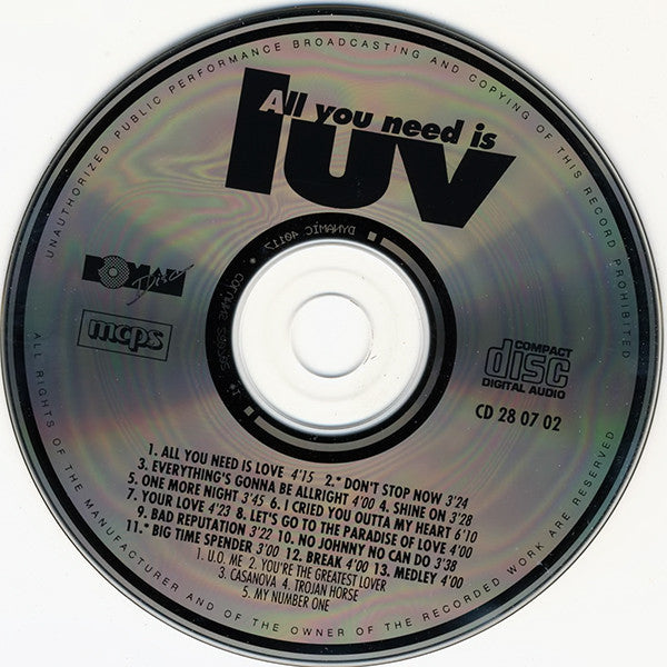 Luv' : All You Need Is Luv (CD, Album)