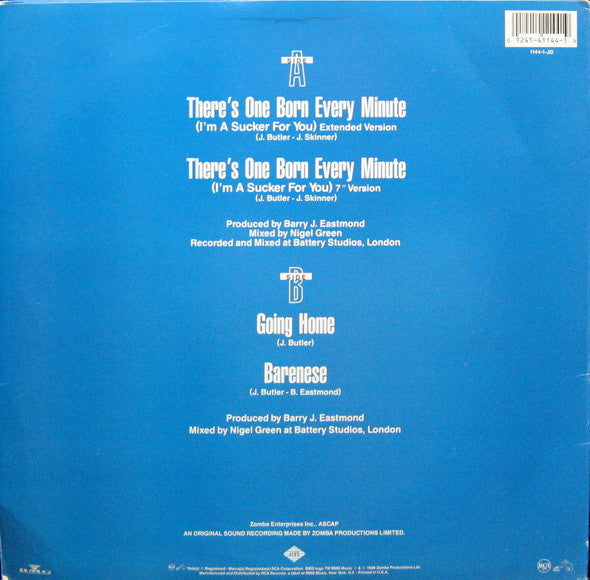 Jonathan Butler : There's One Born Every Minute (I'm A Sucker For You) (12")