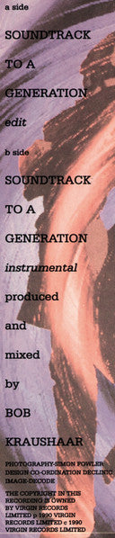 The Human League : Soundtrack To A Generation (7", Single)