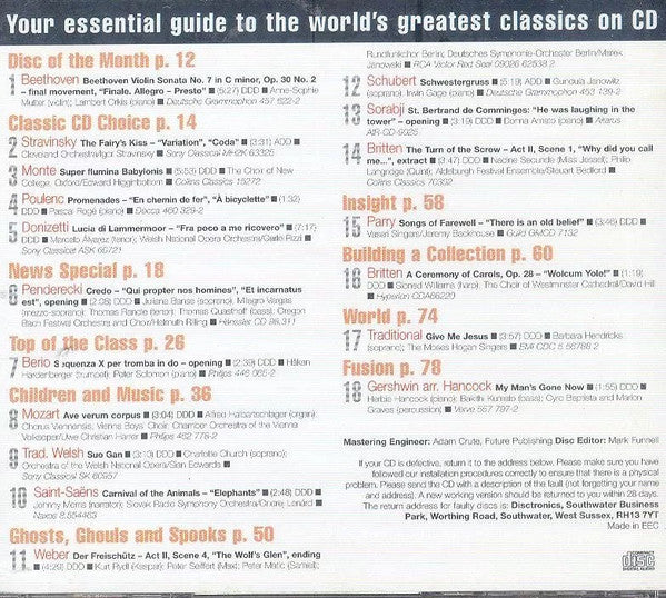 Various : Music Inspired By Ghosts (CD, Comp)