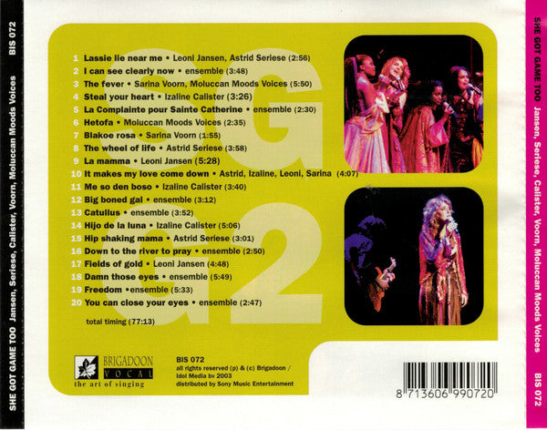 Leoni Jansen, Astrid Seriese, Izaline Calister, Sarina Voorn, Moluccan Moods Voices : She Got Game² (CD, Album)