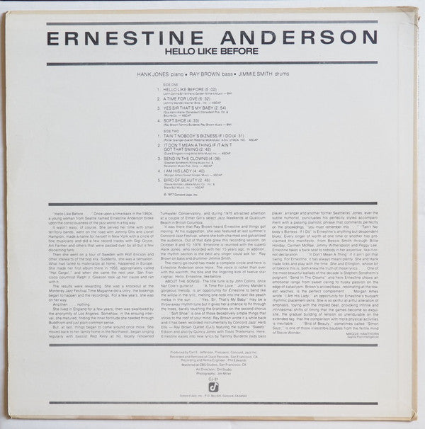 Ernestine Anderson : Hello Like Before (LP, Album)