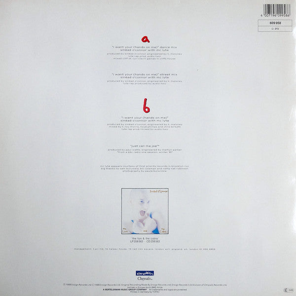 Sinéad O'Connor With MC Lyte : I Want Your (Hands On Me) (12", Maxi)