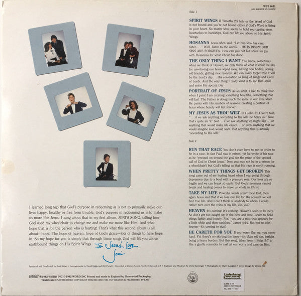 Joni Eareckson Tada : Spirit Wings (LP, Album)