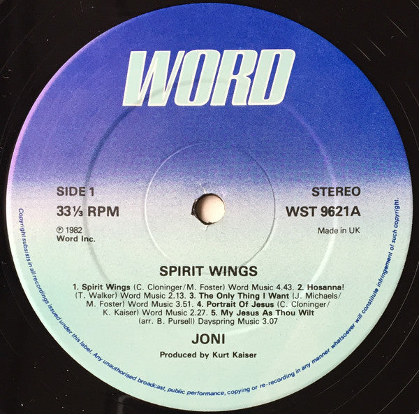 Joni Eareckson Tada : Spirit Wings (LP, Album)