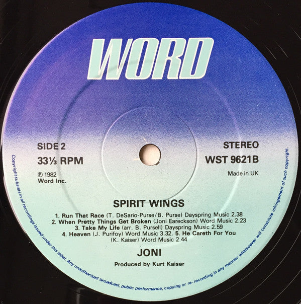 Joni Eareckson Tada : Spirit Wings (LP, Album)