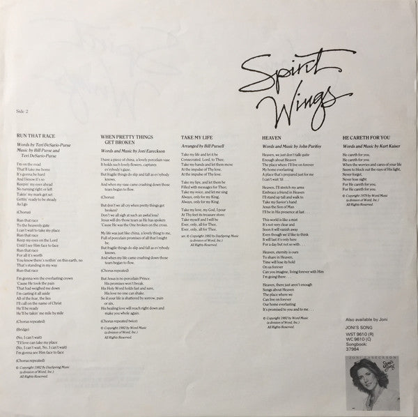 Joni Eareckson Tada : Spirit Wings (LP, Album)