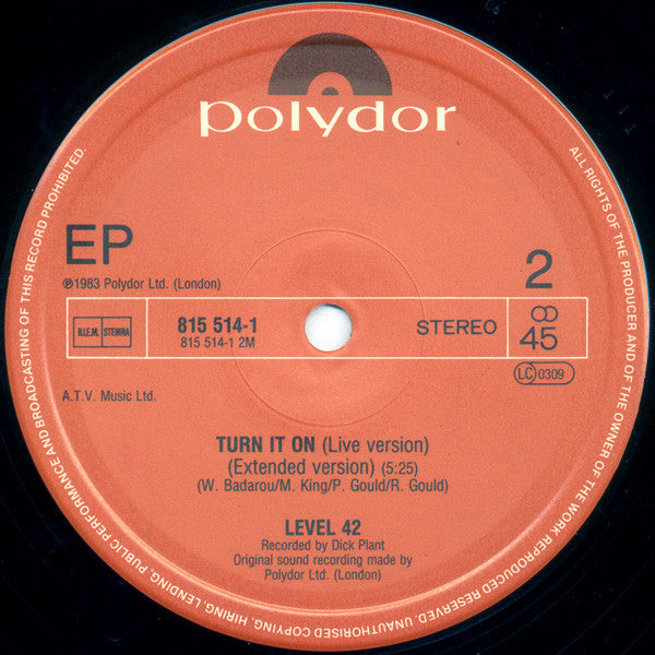 Level 42 : Micro-Kid (12", EP, Maxi, RE)