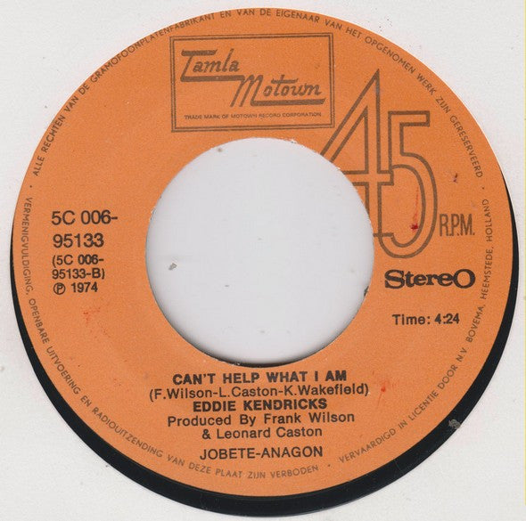 Eddie Kendricks : Boogie Down (7", Single)