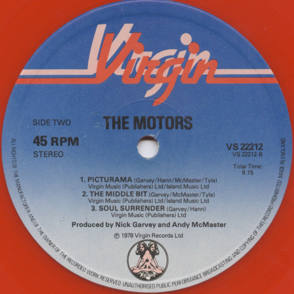The Motors : Forget About You (12", Single, Red)