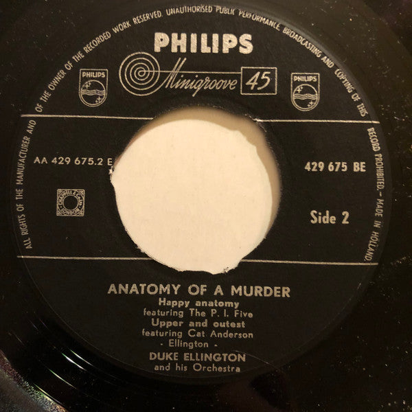 Duke Ellington And His Orchestra : Anatomy Of A Murder (7", EP)