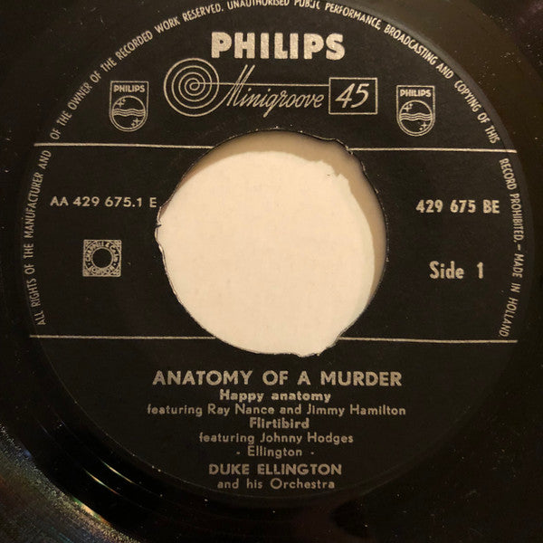 Duke Ellington And His Orchestra : Anatomy Of A Murder (7", EP)