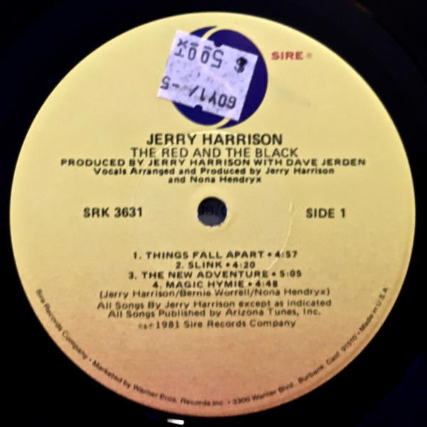 Jerry Harrison : The Red And The Black (LP, Album, Los)