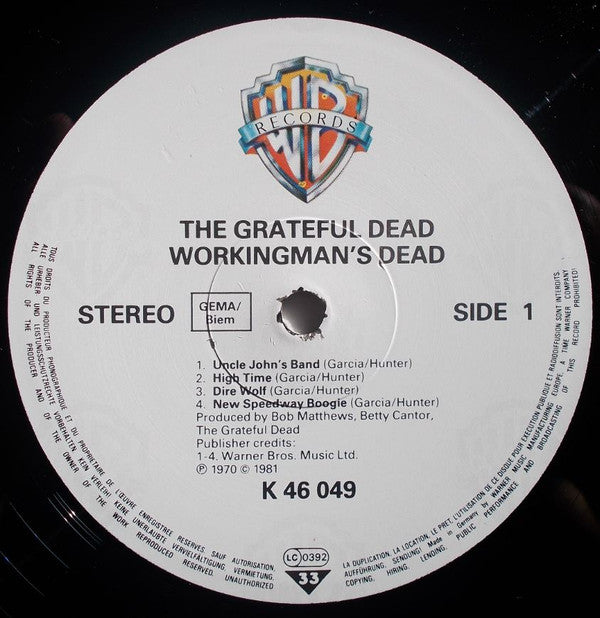 The Grateful Dead : Workingman's Dead (LP, Album, RE)