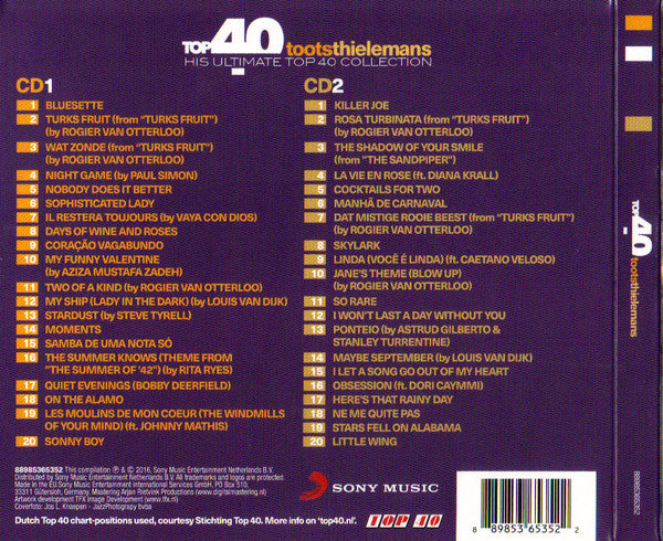 Toots Thielemans : Top 40 Toots (His Ultimate Top 40 Collection) (2xCD, Comp)
