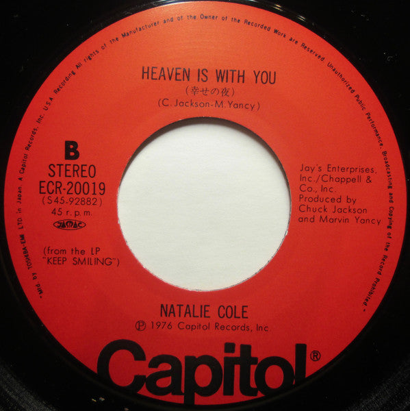 Natalie Cole : Mr. Melody / Heaven Is WIth You (7", Single)