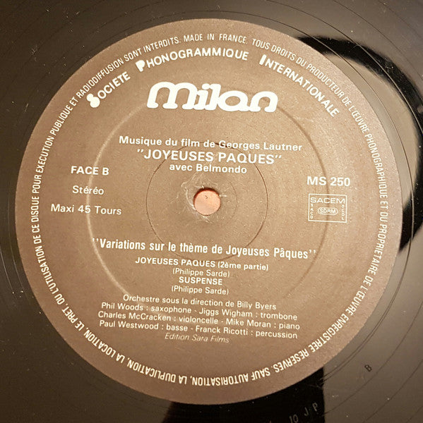 Philippe Sarde : Musique du film de Georges Lautner "Joyeuses Paques" avec Belmondo (12", Maxi)