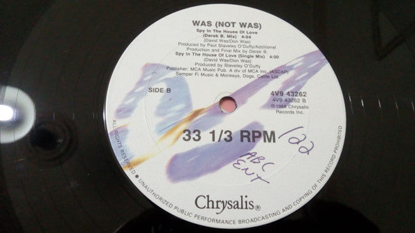 Was (Not Was) : Spy In The House Of Love (12")