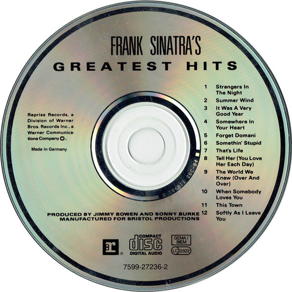 Frank Sinatra : Frank Sinatra's Greatest Hits! (CD, Comp, RE)