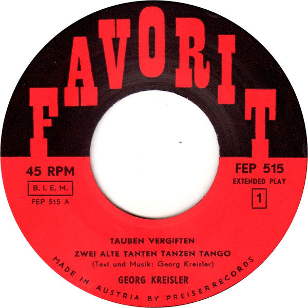 Georg Kreisler : Tauben Vergiften (7", EP, RE)