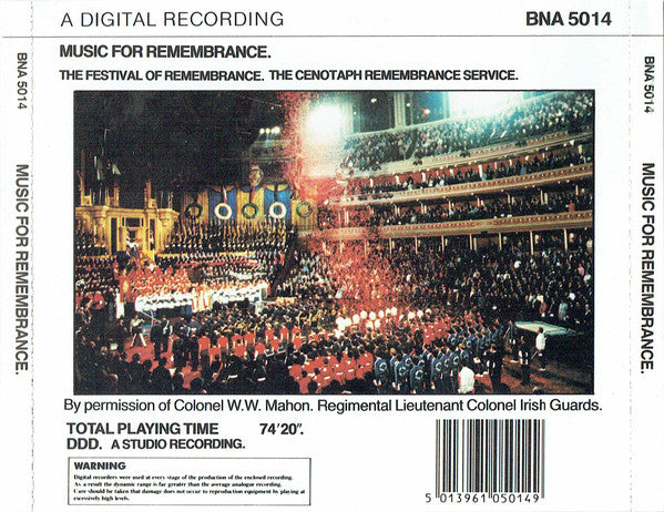 The Band Of The Irish Guards : Music For Remembrance. (CD)