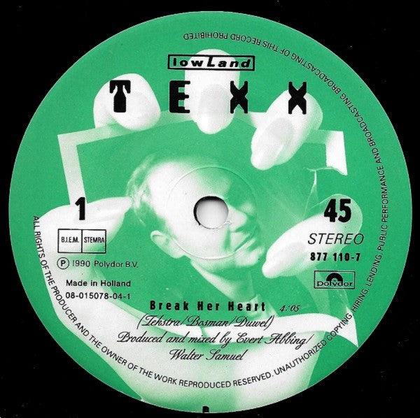 Texx : Break Her Heart (7", Single)