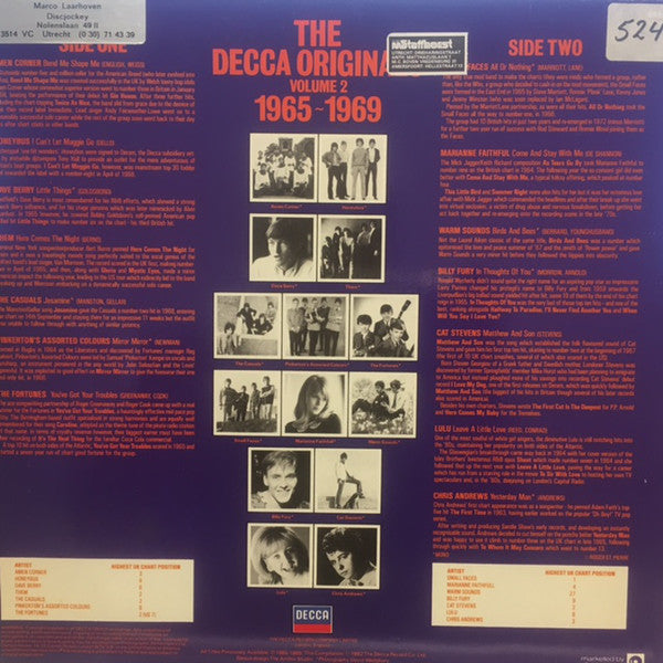 Various : The Decca Originals - Volume 2 - 1965-1969 (LP, Comp)