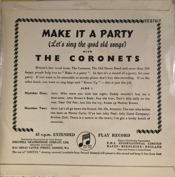 The Coronets : Make It A Party (7", EP, Mono)
