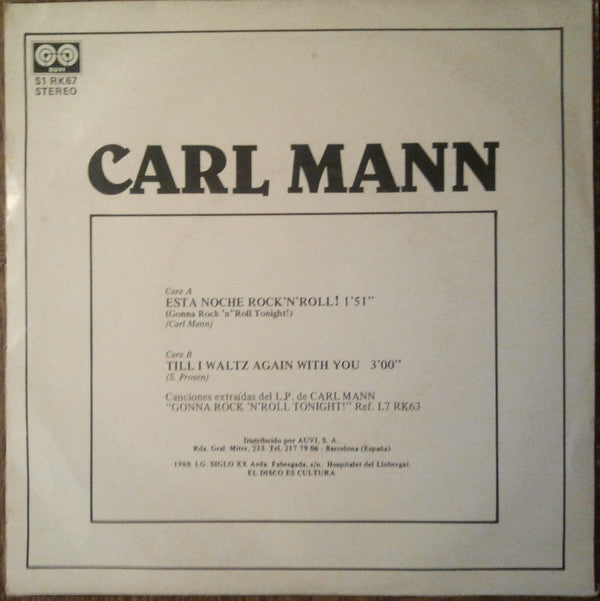 Carl Mann : Esta Noche Rock 'N' Roll (7", Single)