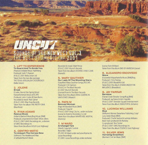 Various : The Best Of Americana 2001 (Sounds Of The New West Vol. 3) (CD, Comp)