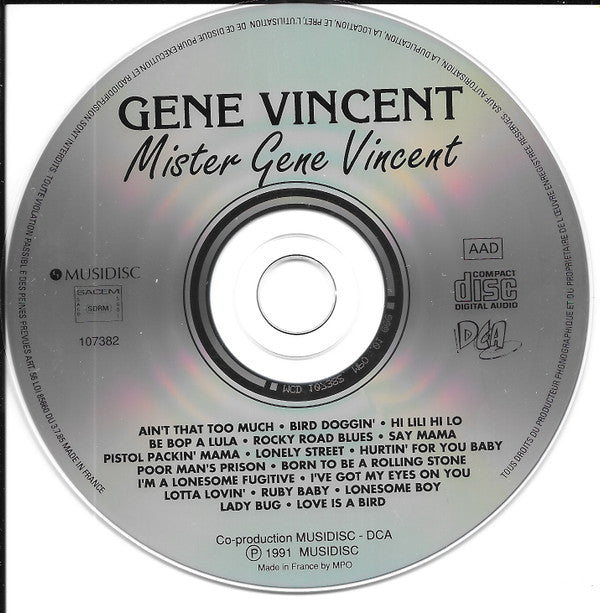 Gene Vincent : Mister Gene Vincent (CD, Comp)