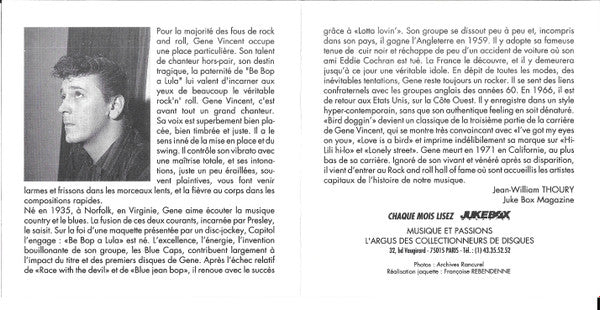 Gene Vincent : Mister Gene Vincent (CD, Comp)